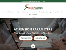 Tablet Screenshot of pensionparameters.com